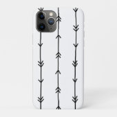 Einfache Schwarz-Weiß-Boho-Arrow-Doodles Case-Mate iPhone Hülle (Rückseite)