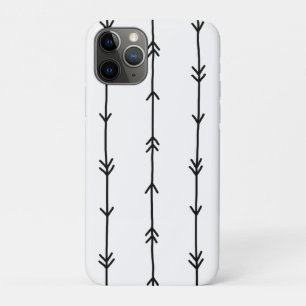 Einfache Schwarz-Weiß-Boho-Arrow-Doodles Case-Mate iPhone Hülle