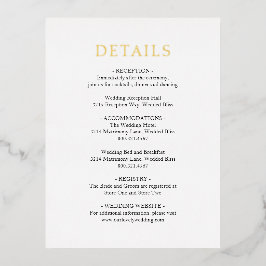 Einfache Schwarz-Weiß-Braut-UAWG Folie Einladungspostkarte