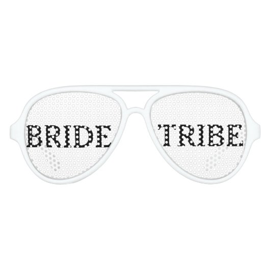 Einfache Schwarz-Weiß-Bride-Sonnenbrille Partybrille (Vorderseite)