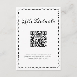 Einfache Schwarz-Weiß-Brille-Hochzeit Begleitkarte