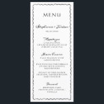 Einfache Schwarz-Weiß-Brille-Hochzeit Menükarte<br><div class="desc">Erleben Sie Ihren Empfang mit diesem Black and White Whimsical Frame Wedding Menu, das auf Ihre kreative und eigenartige Hochzeitssuite abgestimmt ist. Mit einem von Hand gezeichnet Rahmen und einem kühnen, spielerischen Schriftart verleiht diese Karte Ihrem Ort eine Touch von Charme und Persönlichkeit. Das in klassischem Schwarz auf hellweißem Weiß...</div>