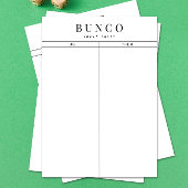 Einfache Schwarz-Weiß-Bunco-Talkarte Einladung