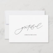 Einfache Schwarz/Weiß-Dankekarte Dankeskarte (Vorderseite)