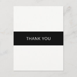 Einfache Schwarz-Weiß-Dankeschön-Karte - flach Dankeskarte