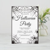 Einfache Schwarz-Weiß-Einladung Einladung (Stehend Vorderseite)