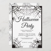 Einfache Schwarz-Weiß-Einladung Einladung (Vorne/Hinten)