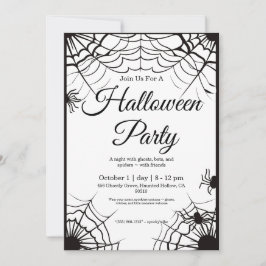 Einfache Schwarz-Weiß-Einladung Einladung