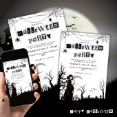 Einfache Schwarz-Weiß-Einladung Einladung