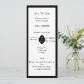 Einfache Schwarz-Weiß-Einstellung Save the Date Einladung (Stehend Vorderseite)