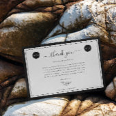 Einfache Schwarz-Weiß-Elegant Dankeskarte