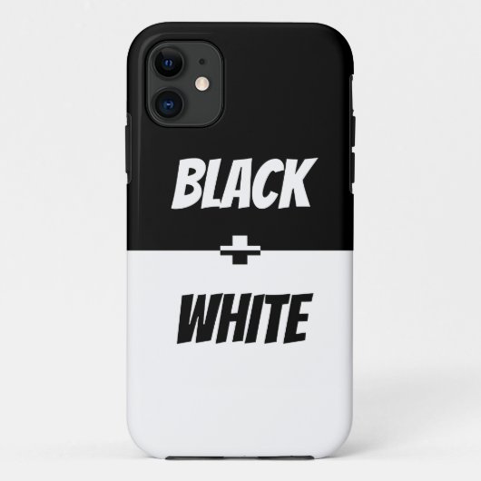 Einfache Schwarz-Weiß-Eleganz! Case-Mate iPhone Hülle (Rückseite)