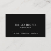 Einfache Schwarz-Weiß-Erinnerung Terminkarte (Rückseite)