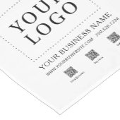 Einfache Schwarz-Weiß-Firmenlogos Kurzer Tischläufer (Ecke)