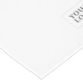 Einfache Schwarz-Weiß-Firmenlogos Tischdecke (Schrägansicht)
