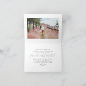 Einfache Schwarz-Weiß-Foto-Hochzeit Dankeskarte (Innenseite)