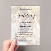 Einfache Schwarz-Weiß-Foto-Overlay-Hochzeit Acryleinladungen (Insitu (Handheld))