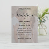 Einfache Schwarz-Weiß-Foto-Overlay-Hochzeit Einladung (Stehend Vorderseite)