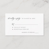 Einfache Schwarz-Weiß freundlich wiederholen Hochz Begleitkarte (Vorderseite)