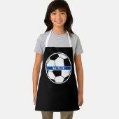 Einfache Schwarz-Weiß-Fußball-Monogramm Schürze (Insitu)