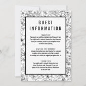 Einfache Schwarz-Weiß-Gästebuchinfo Einladung (Vorderseite)