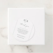 Einfache Schwarz-Weiß-Gastgeschenk Hochzeit Geschenkanhänger (Beispiel)