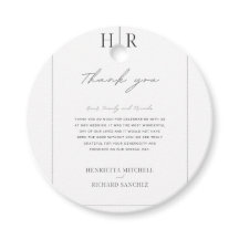 Einfache Schwarz-Weiß-Gastgeschenk Hochzeit