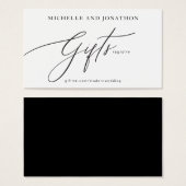 Einfache Schwarz-Weiß-Geschenkregistrierung für mo (Vorne & Hinten)