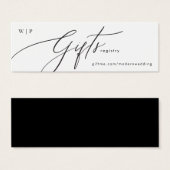 Einfache Schwarz-Weiß-Geschenkregistrierung für mo (Vorne & Hinten)