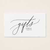 Einfache Schwarz-Weiß-Geschenkregistrierung für mo (Vorderseite)