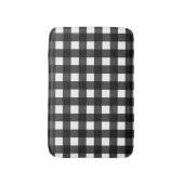 Einfache Schwarz-Weiß-Gingham Badematte (Vorderseite Vertikal)