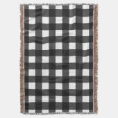 Einfache Schwarz-Weiß-Gingham Decke (Vorderseite Vertikal)