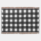 Einfache Schwarz-Weiß-Gingham Decke (Vorderseite)