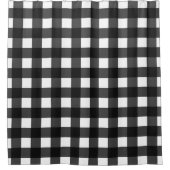 Einfache Schwarz-Weiß-Gingham Duschvorhang (Vorderseite)