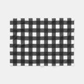 Einfache Schwarz-Weiß-Gingham Fleecedecke (Vorderseite (Horizontal))