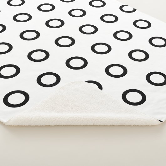 Einfache Schwarz-Weiß-Gingham Sherpadecke (3/4)