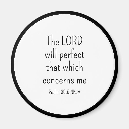 Einfache Schwarz-Weiß-Glaube an die Bibel Magnet (Vorne)