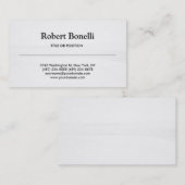 Einfache Schwarz-weiß-Grau-Visitenkarte Visitenkarte (Vorne/Hinten)