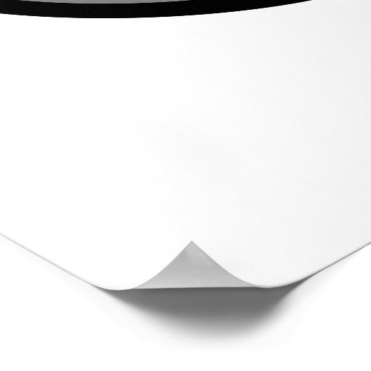 Einfache Schwarz-Weiß-Handy-Vorlage Poster (Ecke)