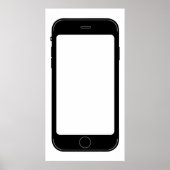 Einfache Schwarz-Weiß-Handy-Vorlage Poster (Vorne)