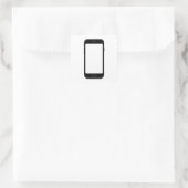 Einfache Schwarz-Weiß-Handy-Vorlage Quadratischer Aufkleber (Tasche)