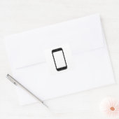Einfache Schwarz-Weiß-Handy-Vorlage Quadratischer Aufkleber (Umschlag)