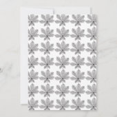 Einfache Schwarz-Weiß-Herbst-Hochzeit in der Liebe Einladung (Rückseite)