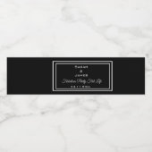 Einfache Schwarz-Weiß-Hochwasser-Flaschenmarken Wasserflaschenetikett (Einzelnes Label)