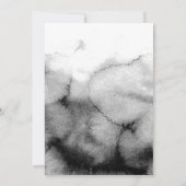 Einfache Schwarz-Weiß-Hochzeit Einladung (Rückseite)