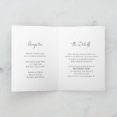Einfache Schwarz-Weiß-Hochzeit Einladung (Innenseite)