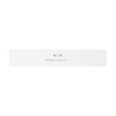 Einfache Schwarz-Weiß-Hochzeit Einladungsbanderole (Flach)