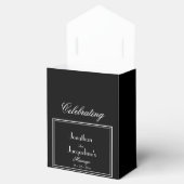 Einfache Schwarz-Weiß-Hochzeit Geschenkschachtel (Geöffnet)