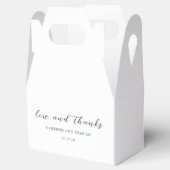 Einfache Schwarz-Weiß-Hochzeit Geschenkschachtel (Geöffnet)