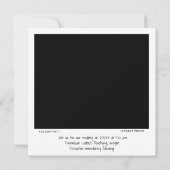 Einfache Schwarz-Weiß-Hochzeit Lässiges Foto Einladung (Rückseite)